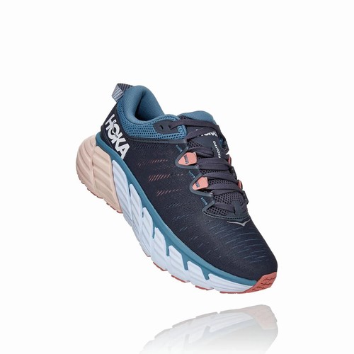 Hoka One One GAVIOTA 3 Road Running Shoes For Women India Navy IN-3587